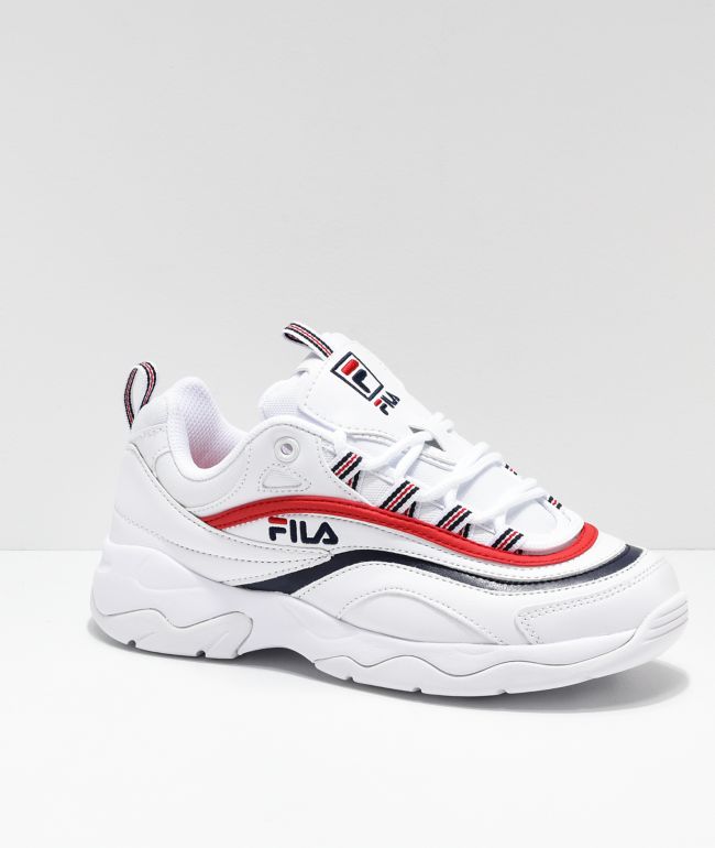 blue and white filas